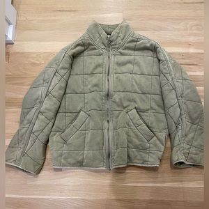 Free People Dolman Quilted Jacket Olive Green Medium